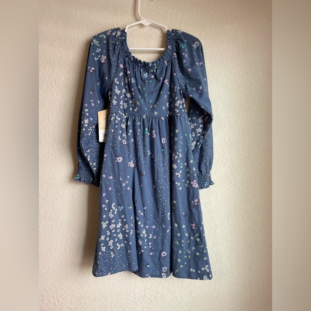 Thereabouts Blue Floral Long Sleeve Dress size XS 4/5-NWT - Picture 2 of 5